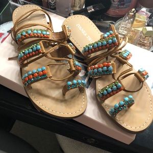 IVANKA TRUMP LACEUP SANDALS